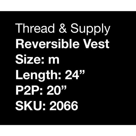 Thread & Supply grey teddy reversible vest - size m - Picture 11 of 11